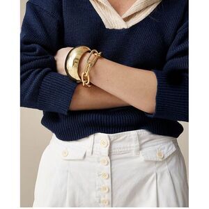 J. Crew Pleated Button-Front Pant in‎ Chino High Rise White Size Tall 10  BZ698